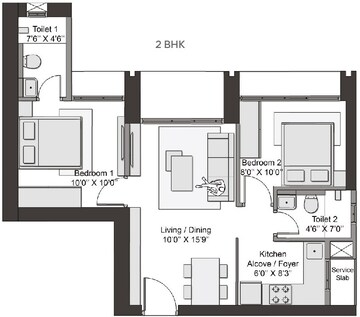  2 BHK Apartment at Transcon Triumph Tower, Andheri West – for Sale