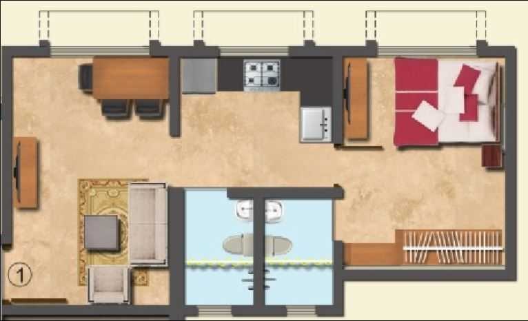 Trident Ozone Platinum Heights 1 BHK Layout