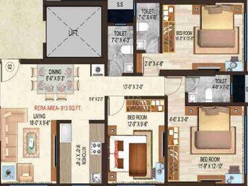  3 BHK Apartment at Triumph Swastik, Malad West – for Rent