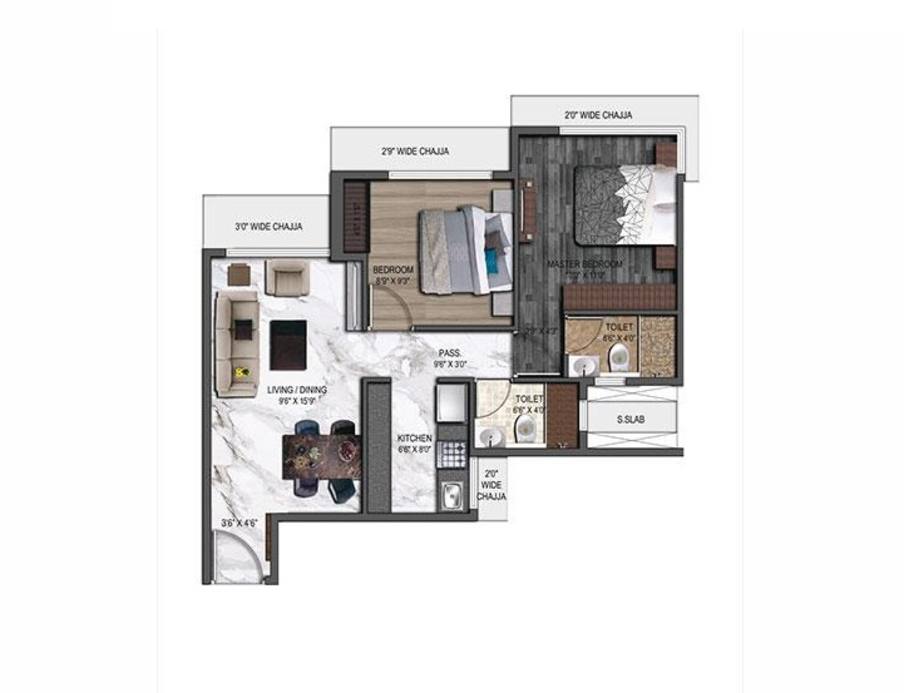 uk iridium apartment 2 bhk 521sqft 20215109175138