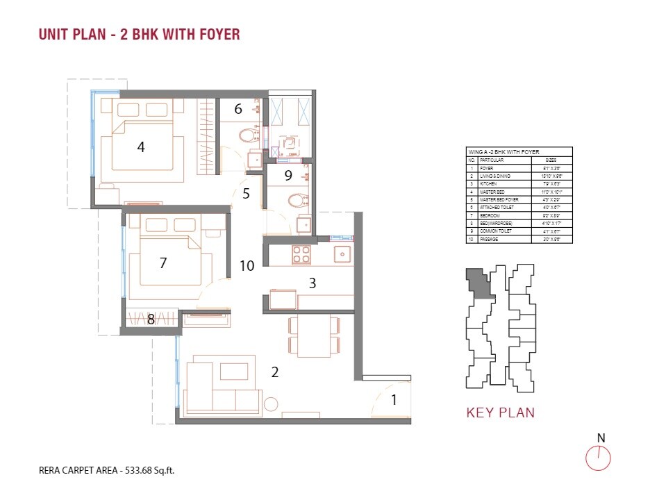 Other, uk-luxecity 2 Bedroom 534 Sq.Ft. Apartment In Kandivali East Mumbai 9308899