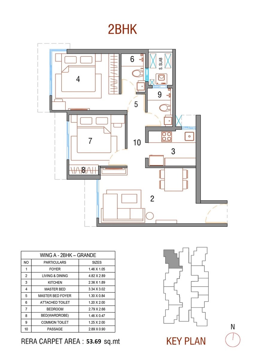  2 BHK Apartment at UK Luxecity, Kandivali East – for Sale