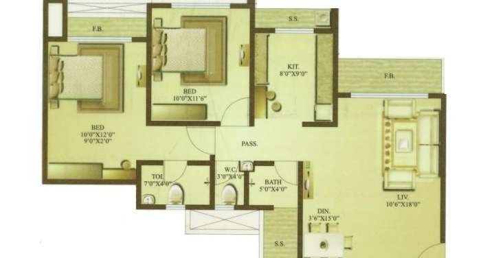 unique poonam estate apartment 2 bhk 674sqft 20244924154925