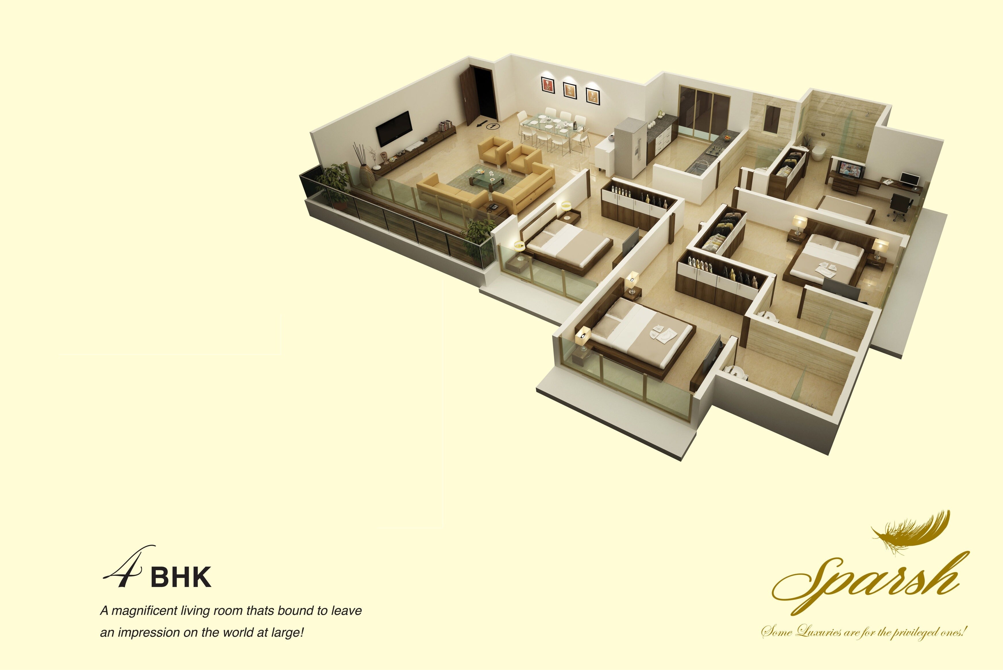 4 BHK 1684 Sq. Ft. Apartment