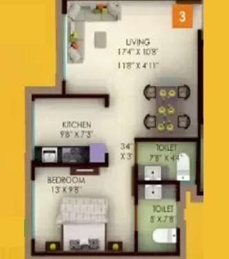 unity venus heights apartment 1 bhk 528sqft 20214919134938