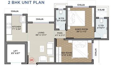  2 BHK Apartment at Vaibhavlaxmi Templum Heights, Vikhroli East – for Rent