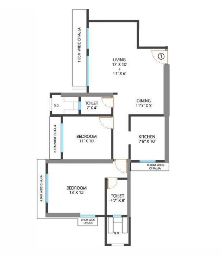 vardhaman flora apartment 2 bhk 735sqft 20251806181810