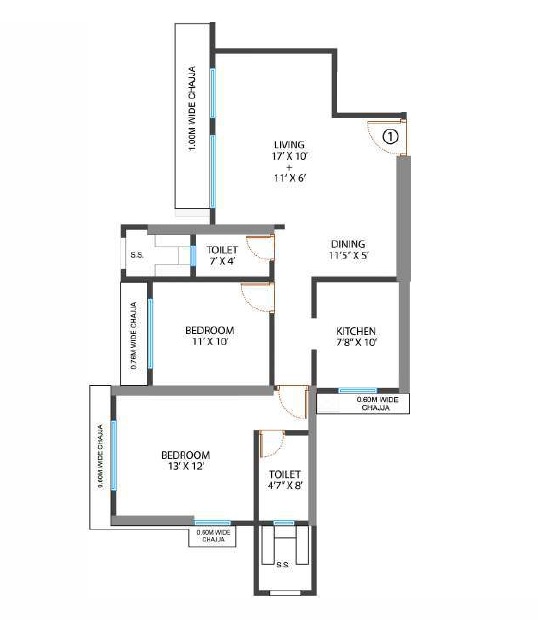 vardhaman flora apartment 2 bhk 735sqft 20251806181810