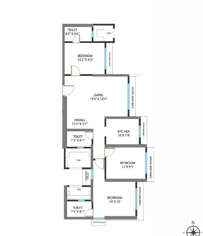 vardhaman flora apartment 3 bhk 974sqft 20251806181837