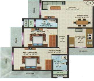 vardhaman flora phase 1 apartment 2 bhk 813sqft 20214506154517