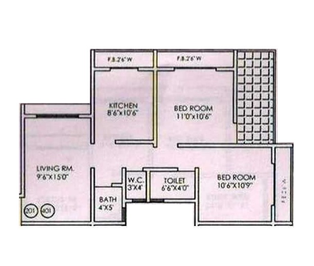 Vardhman Empire 2 BHK Layout