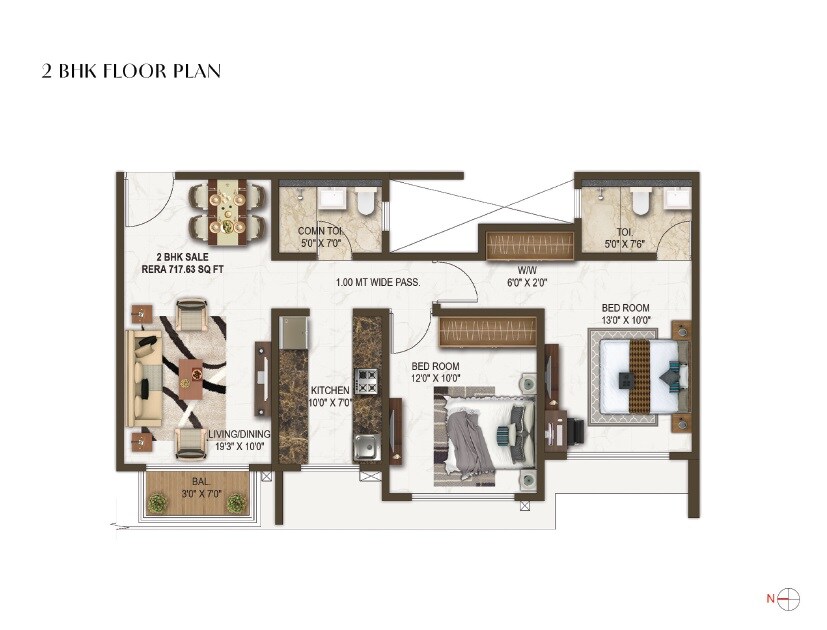 Other, vaswani-avania 2 Bedroom 717 Sq.Ft. Apartment In Turner Road Mumbai 8220146