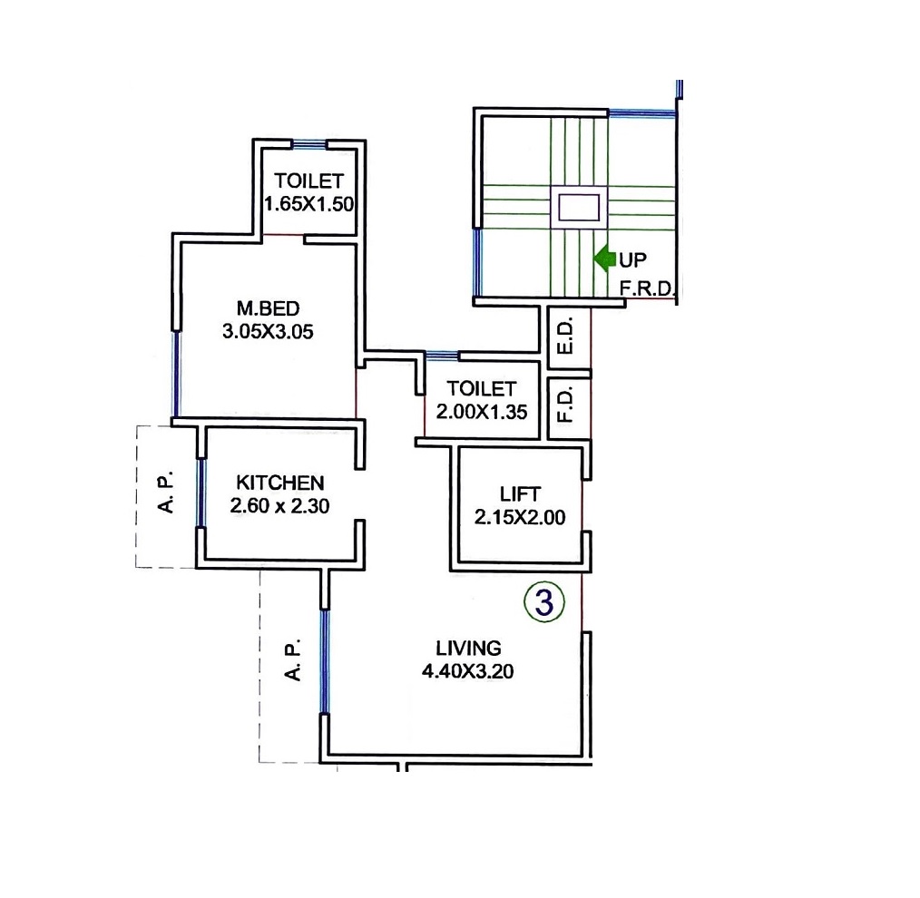 1 BHK 400 Sq. Ft. Apartment in Vavya Shree Ram Heights