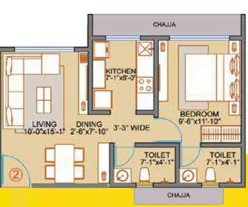  1 BHK Apartment at Veena Senterio, Chembur – for Rent