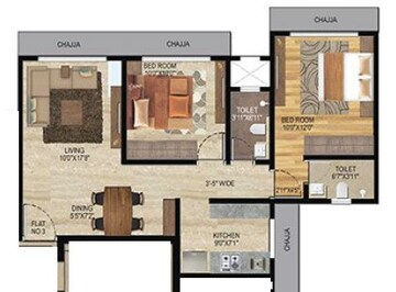  2 BHK Apartment at Veena Senterio, Chembur – for Rent