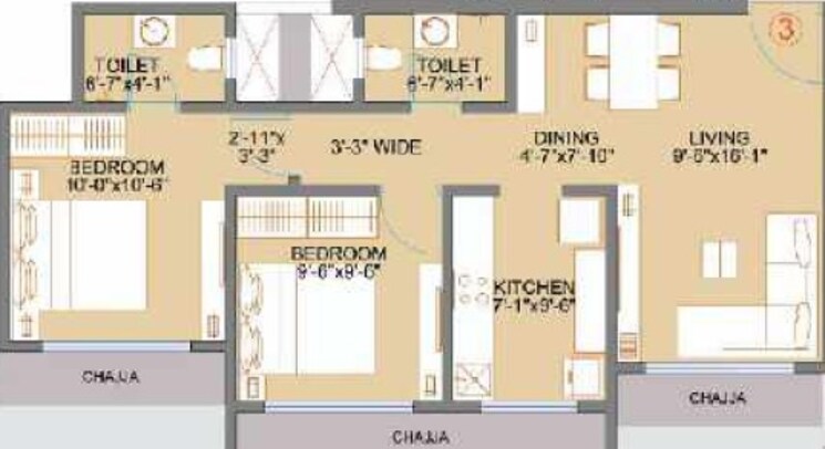 Other, veena-serene 2 Bedroom 581 Sq.Ft. Apartment In Chembur Mumbai 9116273