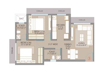  2 BHK Apartment at Veena Smart Homes, Kandivali West – for Sale