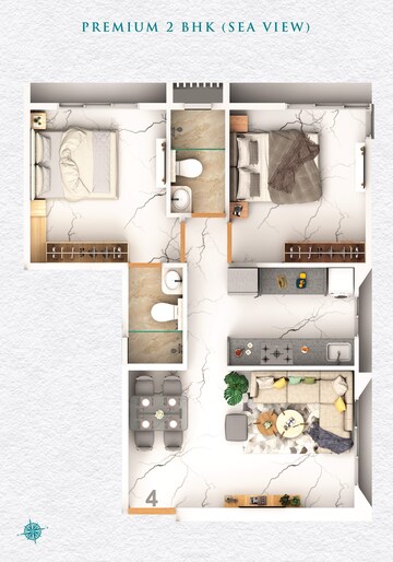  2 BHK Apartment at Vibrants 1891 Ekam Parkk, Dadar West – for Sale
