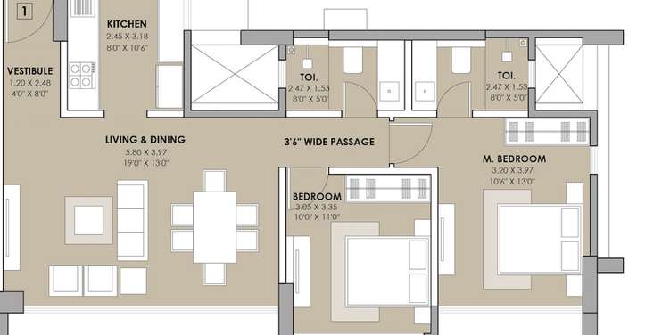 viceroy savana apartment 2 bhk 820sqft 20214102134113