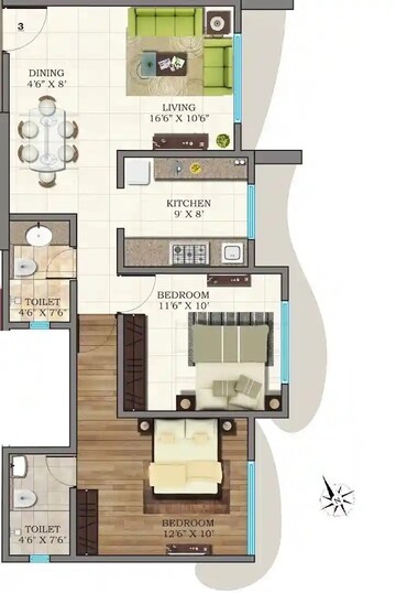  2 BHK Apartment at Vijaylaxmi Bliss, Jogeshwari East – for Rent