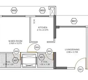 1 BHK 355 Sq. Ft. Apartment in Vinca Sajay Avenue 18