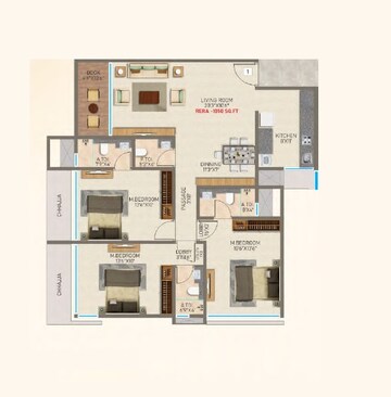  3 BHK Apartment at Vir Paradise, Malad West – for Sale
