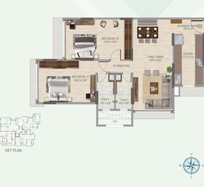 2 BHK 818 Sq. Ft. Apartment in VKG Park Estate