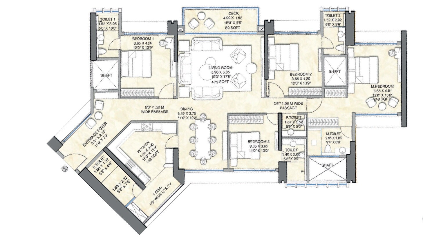 Other, hubtown-25-south 4 Bedroom 2115 Sq.Ft. Apartment In Prabhadevi Mumbai 6390535