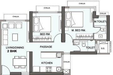  2 BHK Apartment at Wadhwa Atmosphere O2, Mulund West – for Rent
