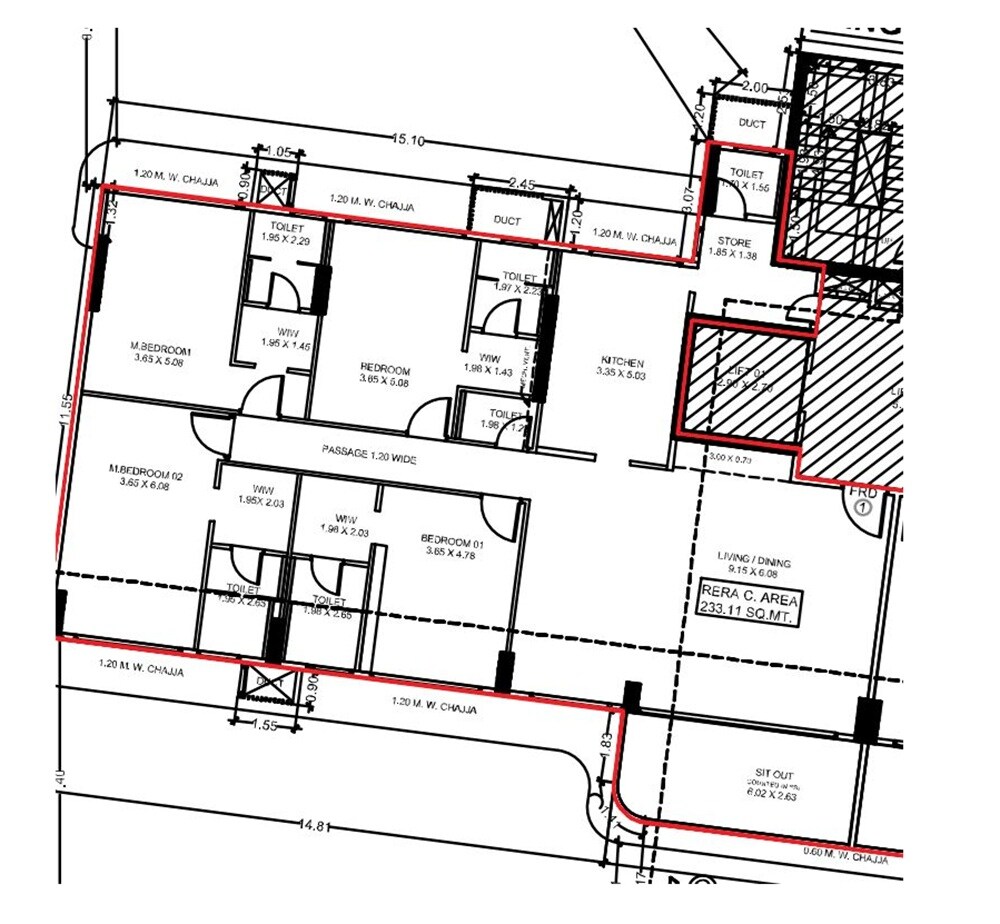 4 BHK 2509 Sq. Ft. Apartment