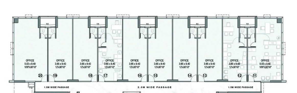 Floor plan of Office Space - 350 sq. ft. in Wadhwa The Gateway, Mumbai