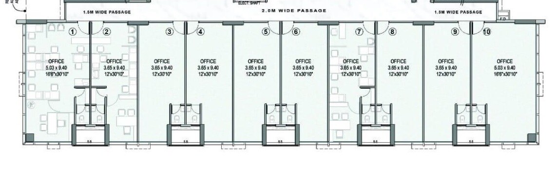 Floor plan of Office Space - 489 sq. ft. in Wadhwa The Gateway, Mumbai