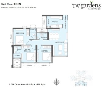 3 BHK Apartment For Rent in Wadhwa TW Gardens Kandivali East Mumbai  7456250