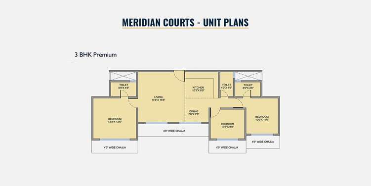 west center meridian courts apartment 3 bhk 915sqft 20234209124246