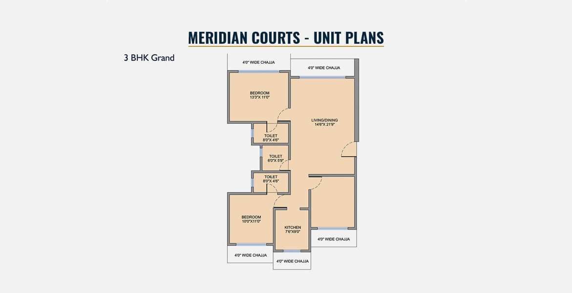 west center meridian courts apartment 3 bhk 949sqft 20234709124702