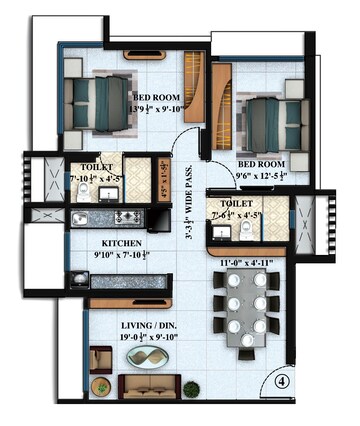  2 BHK Apartment at White Berry Residency, Kandivali East – for Sale