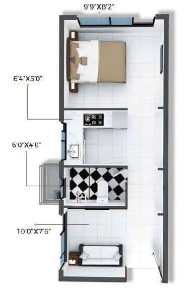 1 Bhk 246 Sq Ft Apartment For Sale In Xrbia Crystal At Rs 63 45 L Mumbai