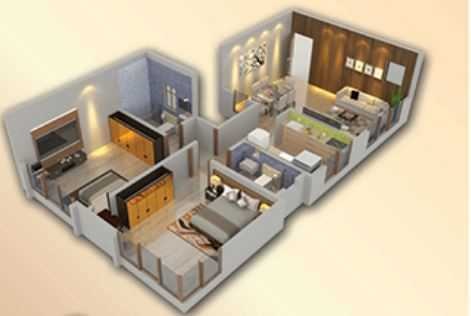 2 BHK 776 Sq. Ft. Apartment in Zee Sahyadri