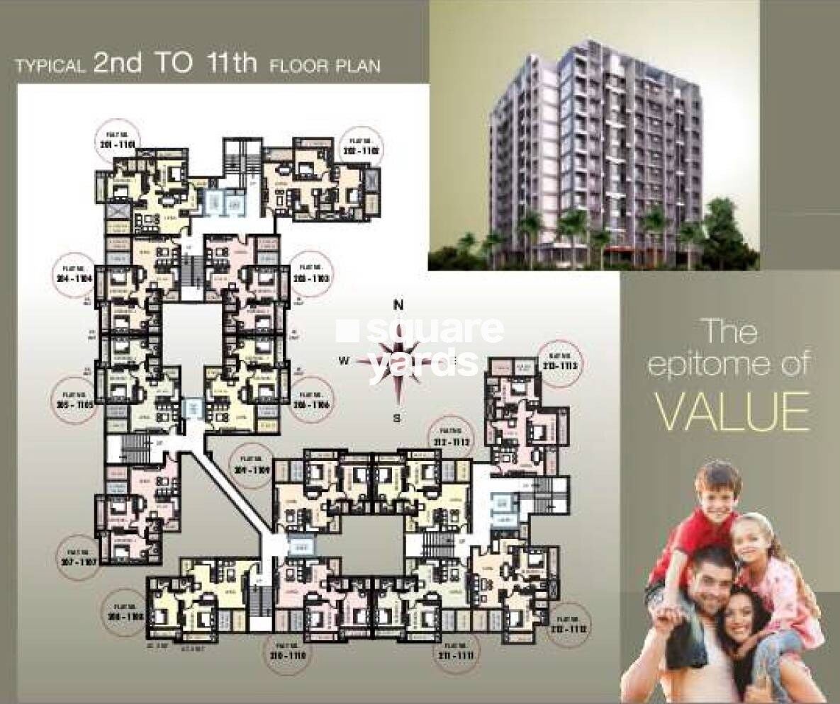 Bhumesh Aarish Residency Floor Plans