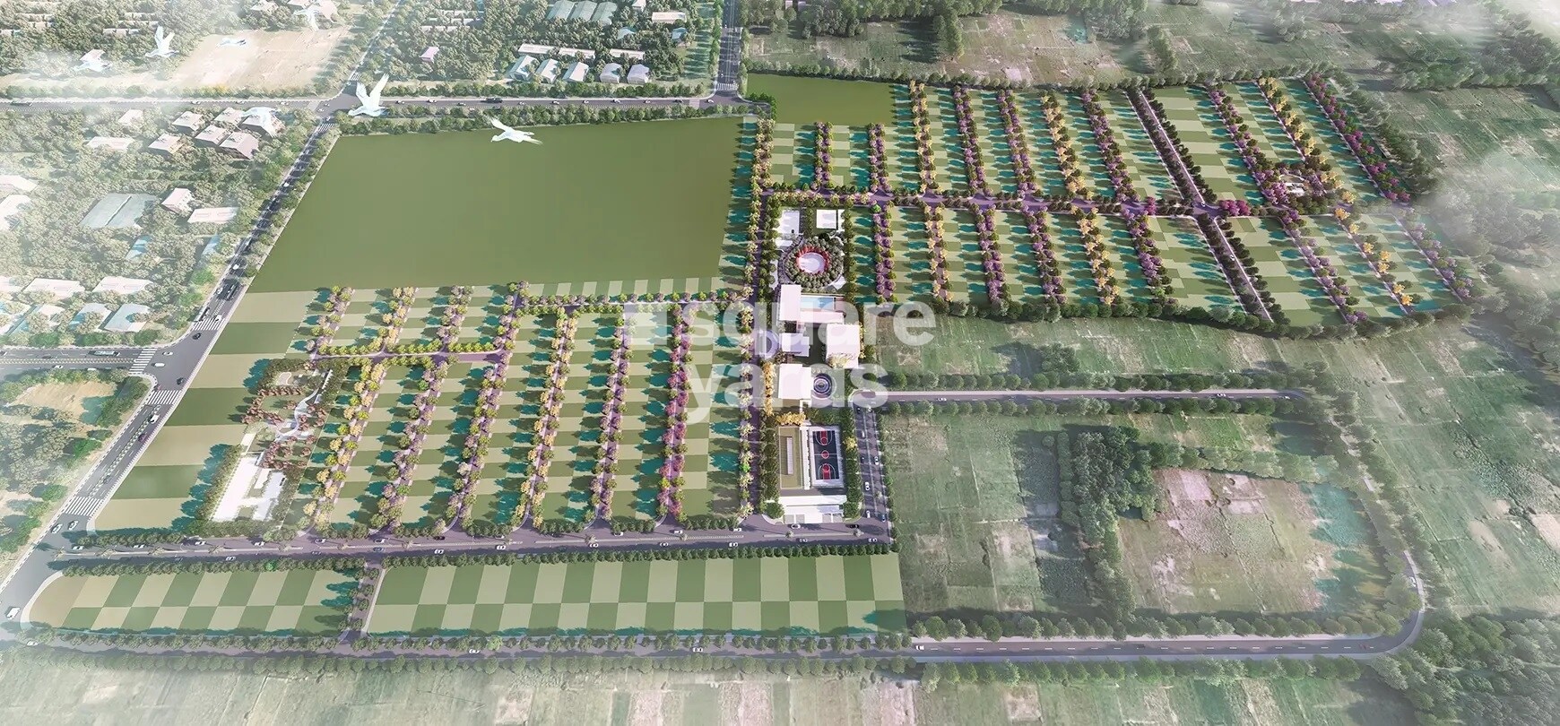 Godrej-Orchard-Estate_a field filled with lots of green grass
