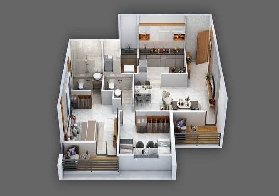 Other, rachana-ekaa 2 Bedroom 670 Sq.Ft. Apartment In New Khapri Nagpur 8970516