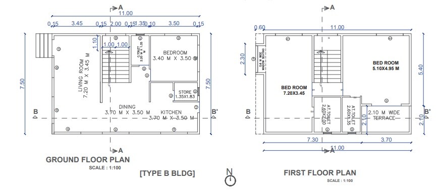 Floor plan of 3 BHK 924 Sq. Ft. Apartment in Vrundavan Gokuldham, Nashik