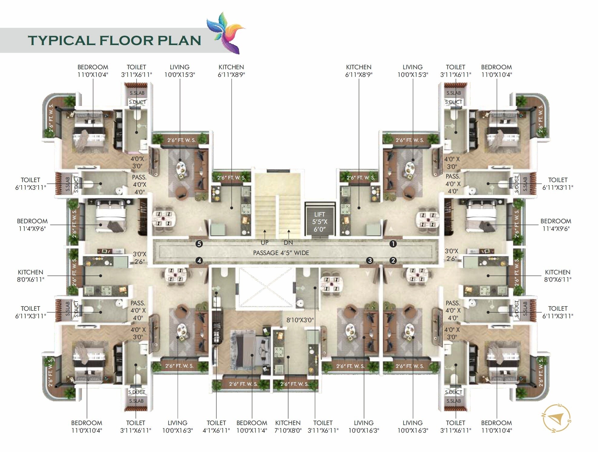 Aakash Height Floor Plans