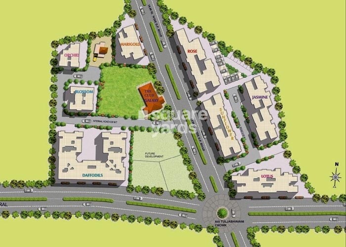 Abhishek-Florida-Sunflower-Rose-Jasmine_an aerial view of a city with a train on the tracks