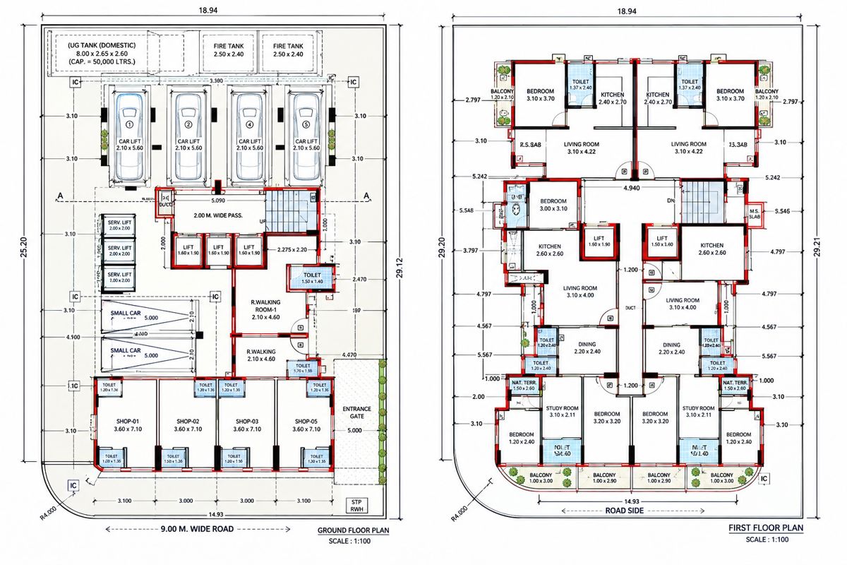 Adhipati Vaishali Heights Floor Plans