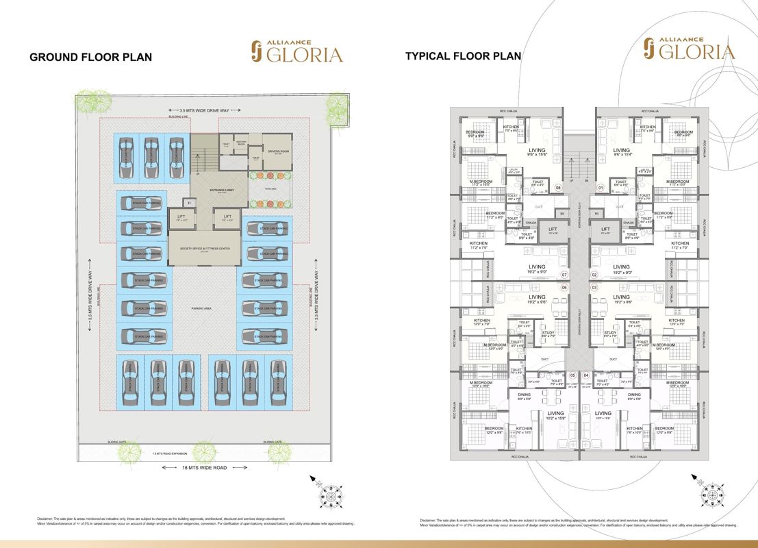Alliaance Gloria Floor Plans