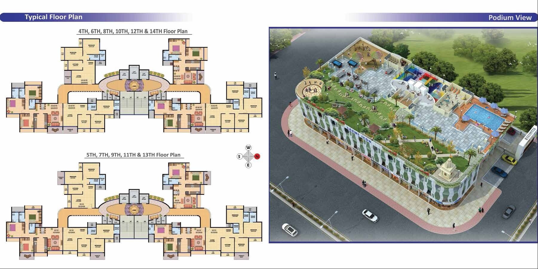 Aniruddha Laxmi Icon Floor Plans 1