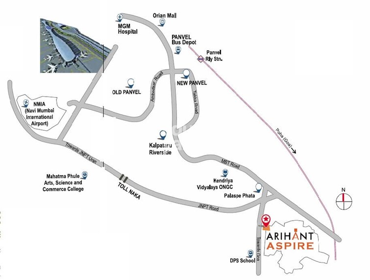 Arihant Aspire Location Image
