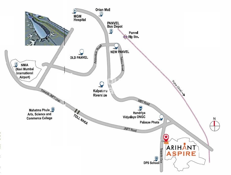Arihant Aspire Location Image