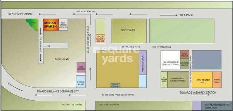 Arihant Sparsh Vashi Location Image